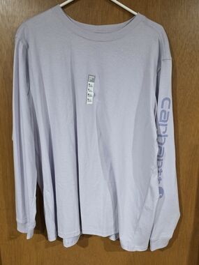 Carhartt Women's Long-Sleeve Crewneck Lavender Shirt *NWT*